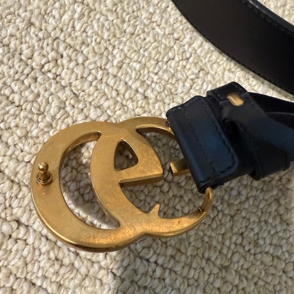 Gucci Black Belt with Gold Buckle main image 4
